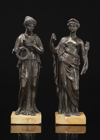<b>Zwei Grand-Tour Bronze-Figuren</b>