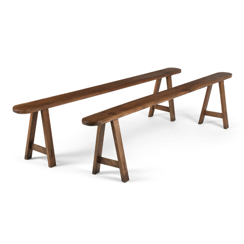 <b>A PAIR OF FRENCH SEAT BENCHES</b>