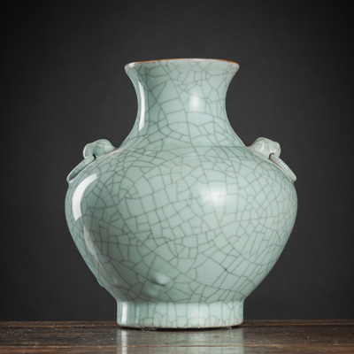 <b>'Hu'-förmige Vase mit Glasur im 'Ge'-Stil</b>