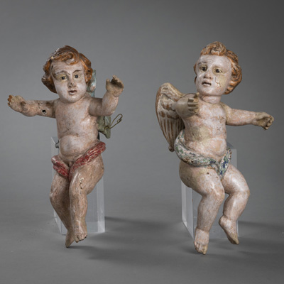 <b>Zwei geflügelte Putten</b> <b>Zwei geflügelte Putten</b>