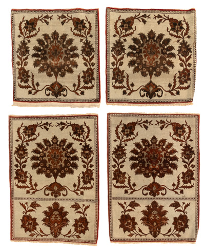 <b>A GROUP OF FOUR SMALL 'PUSHTI' RUGS</b>