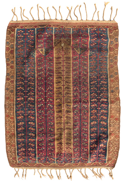 <b>AN AYDIN KELIM WITH GLASS BEADS</b>