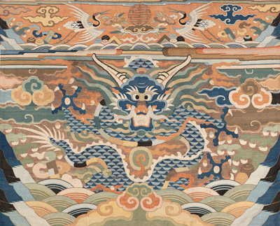 <b>'Kesi'-Altarbehang mit großem Drachen</b> <b>'Kesi'-Altarbehang mit großem Drachen</b>