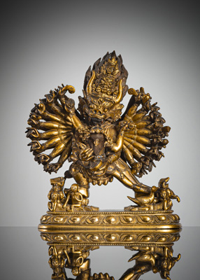 <b>Feuervergodete Bronze des Vajrabhairava</b>