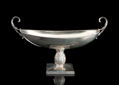 <b>A GERMAN STERLING SILVER FOOTED BOWL</b>