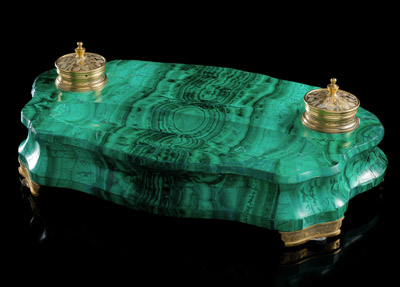 <b>Malachit Schreibgarnitur</b> <b>Malachit Schreibgarnitur</b>