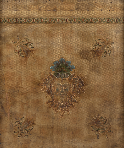 <b>Geprägte Goldledertapete</b> <b>Geprägte Goldledertapete</b>