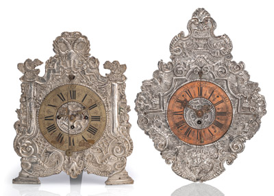 <b>Zwei Barock-Uhren (Vorderzappler)</b> <b>Zwei Barock-Uhren (Vorderzappler)</b>