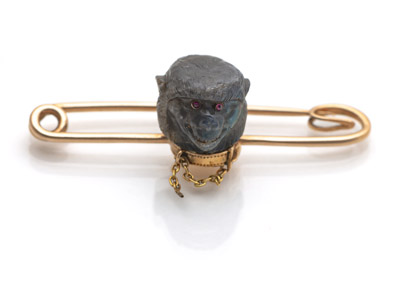 <b>Krawattennadel mit Affenkopf</b> <b>Krawattennadel mit Affenkopf</b>