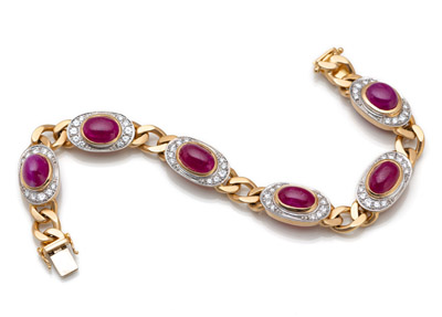 <b>Rubin-Diamant-Armband</b>