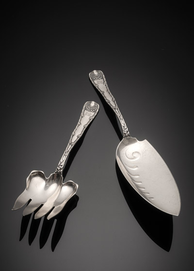 <b>Paar Tiffany WAVE EDGE Fisch-Vorleger</b>