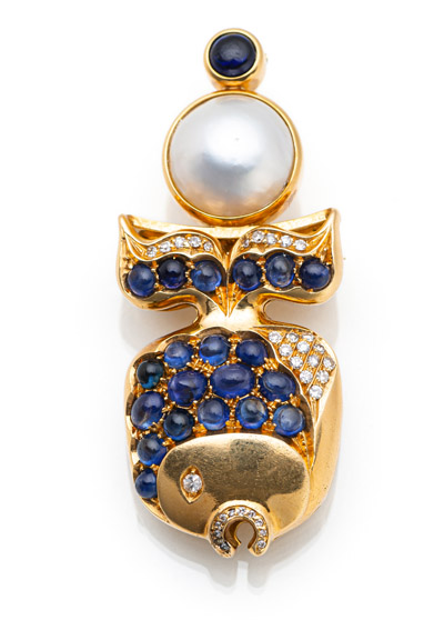 <b>Anhänger/Brosche in Fischform</b>