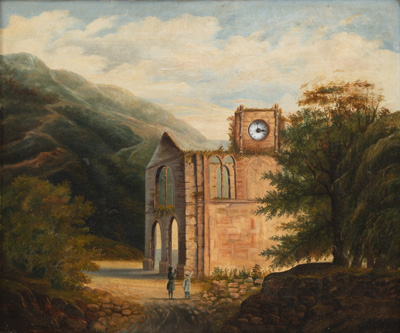 <b>Bilderuhr mit Ruinenarchitektur</b> <b>Bilderuhr mit Ruinenarchitektur</b>