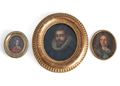 <b>Three portrait miniatures</b>