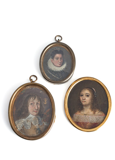<b>Drei Portraitminiaturen</b>