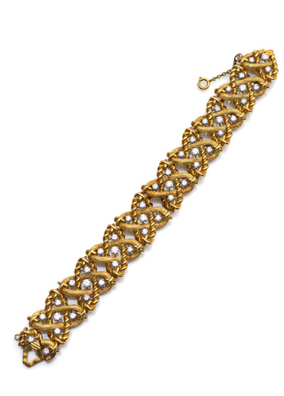 <b>Extravagantes Vintage Brillant-Gold-Armband</b>