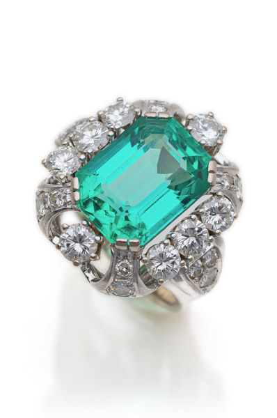 <b>Smaragd Brillant Ring</b>