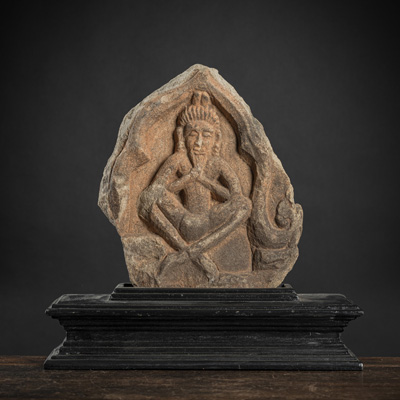 <b>Steinrelief mit Darstellung eines Asketen</b>