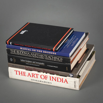 <b>Sechs Fachbücher über Indische Kunst und Bronzen. Text in Englisch</b>