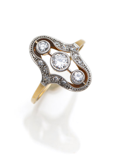 <b>Art Deco Diamant Ring</b>