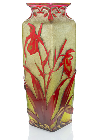<b>Vase with lady's slipper orchid</b>