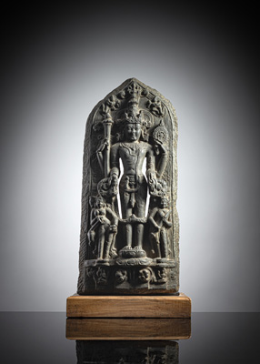 <b>Stele aus Phylitt mit Darstellung des Vishnu</b>