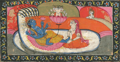 <b>Gruppe von 6 Miniaturen, u.a. Rama, Lakhsmi u.a.</b>