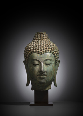 <b>Feiner Kopf des Buddha aus Bronze</b>