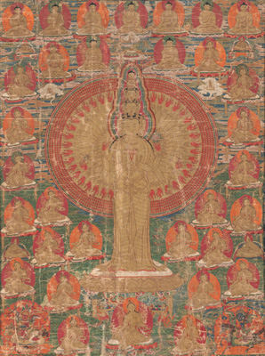 <b>Thangka des 1000-armigen Avalokiteshvara</b> <b>Thangka des 1000-armigen Avalokiteshvara</b>
