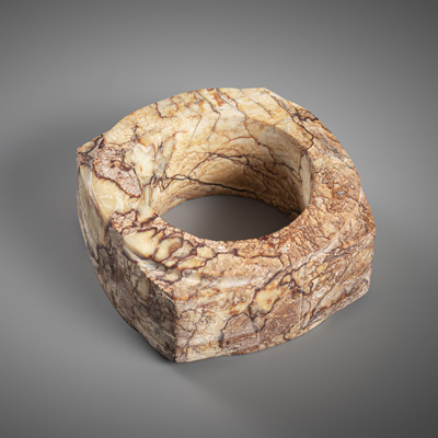 <b>A YELLOW JADE RELIEF 'CONG'</b>