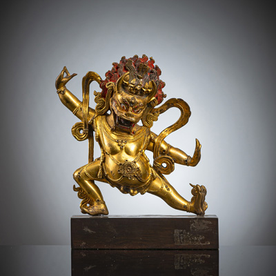 <b>Feuervergoldete Bronze des Yama</b>