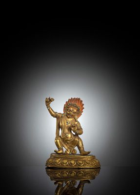 <b>Feuervergoldete Bronze des Vajrapani</b>