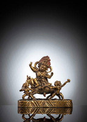 <b>Feuervergoldete Bronze von Shri Devi</b>