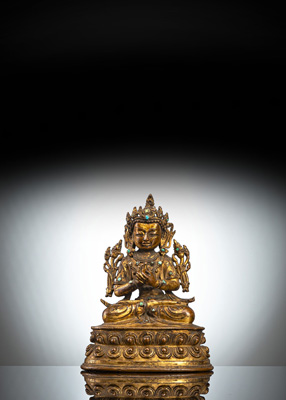 <b>Feuervergoldete Bronze des Maitreya</b>