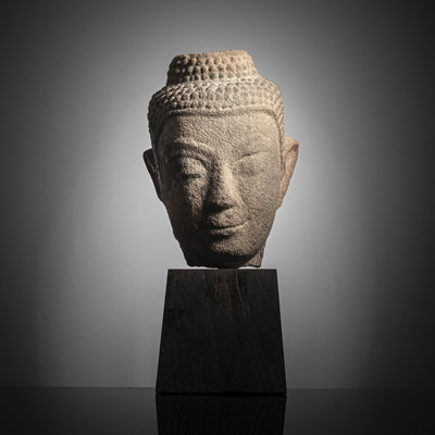 <b>Sandsteinkopf des Buddha Shakyamuni</b>