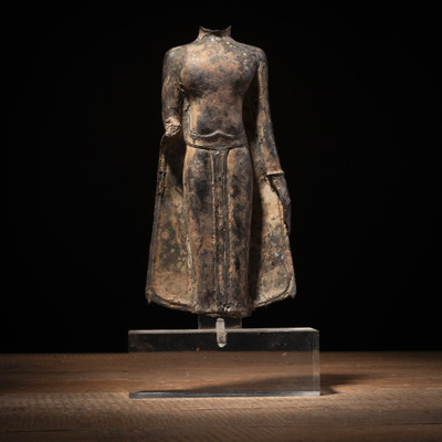 <b>Torso des Buddha Shakyamuni aus Bronze</b>