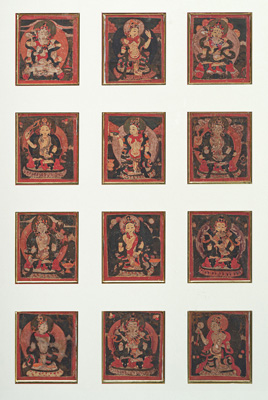 <b>Sechzehn Ritualkarten (tib.Tsa-gli)</b> <b>Sechzehn Ritualkarten (tib.Tsa-gli)</b>