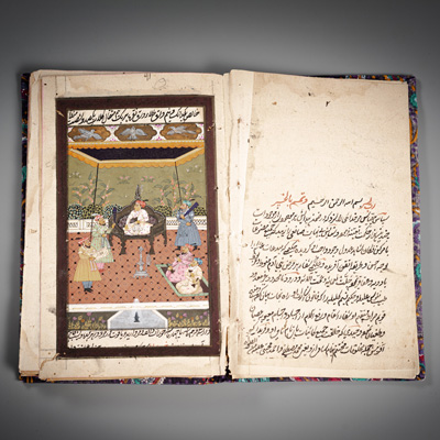 <b>A SMALL BOOK WITH MINIATURE FIGURE PAINTINGS</b>