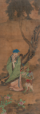 <b>Der Unsterbliche Lü Dongbin mit einem Dämon</b> <b>Der Unsterbliche Lü Dongbin mit einem Dämon</b>