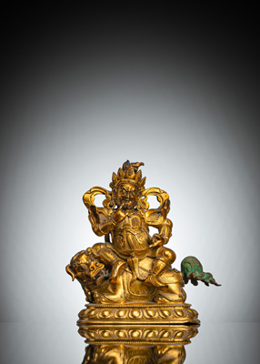 <b>Feuervergoldete Bronze des Vaishravana</b>