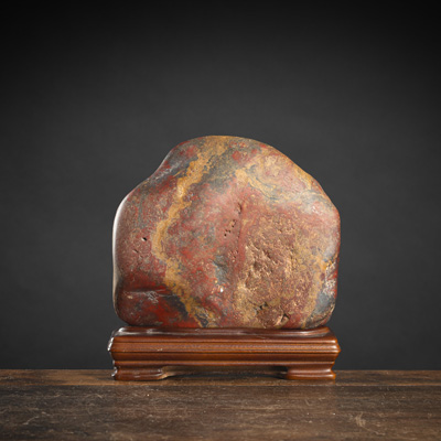<b>A POLISHED POLYCHROME SCHOLAR'S ROCK 'SUISEKI'</b>