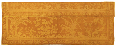 <b>Seltener gelber Altar-Behang aus Seidensamt</b>