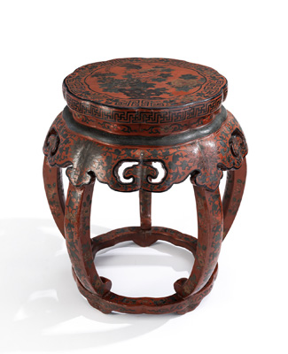 <b>Schöner 'Qianjin' und 'tianqi' -Hocker in Trommelform</b>