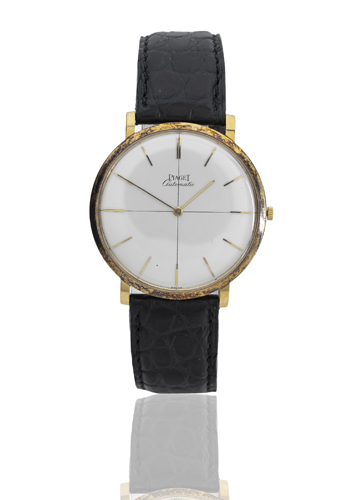 <b>PIAGET Herrenarmbanduhr mit Lederband</b>