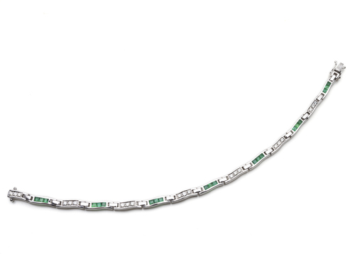 <b>Smaragd Diamant Armband</b>