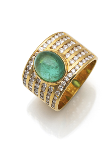 <b>Smaragd Brillant Ring</b>