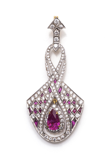<b>Diamant - Rubin Anhängerclip</b>