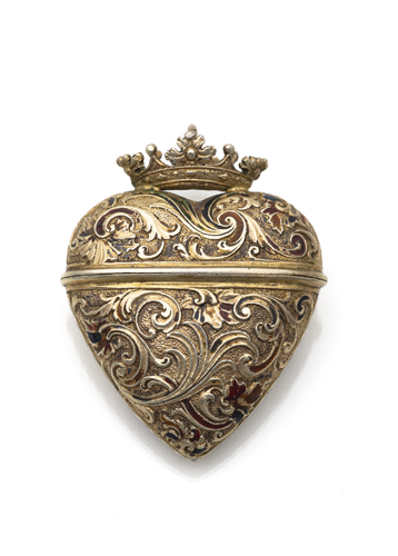 <b>Pomander-Anhänger in bekrönter Herzform</b>