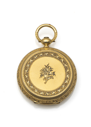 <b>Kleine Savonette-Taschenuhr mit Schlüsselaufzug</b>