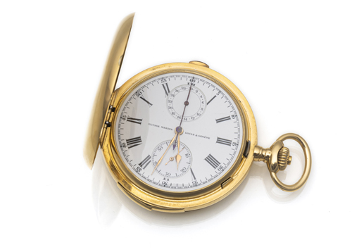 <b>Große Savonette mit Viertelrepetition und Chrongraph</b>